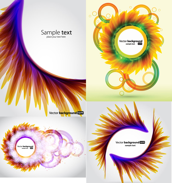 Colorful petals backgrounds vector material  