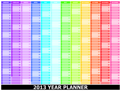 Elements of 2013 Year Planner Calendars design Vector 03  