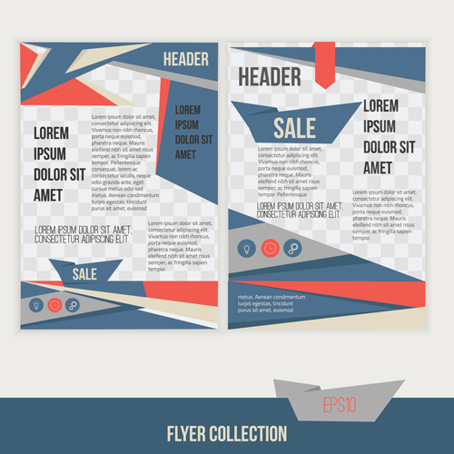A4 flyer design template vectors material 04  