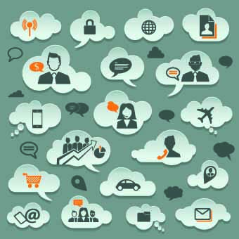 Cloud storage design elements vector 02  