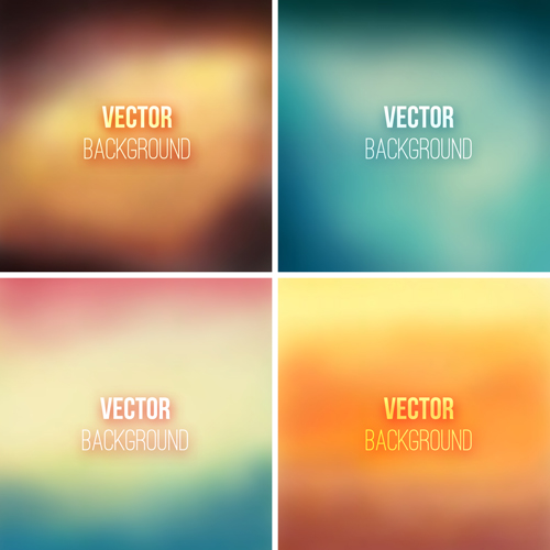 Colorful blurred backgrounds vector graphics 02  