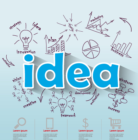 Creative business Idea template graphics vector 05  