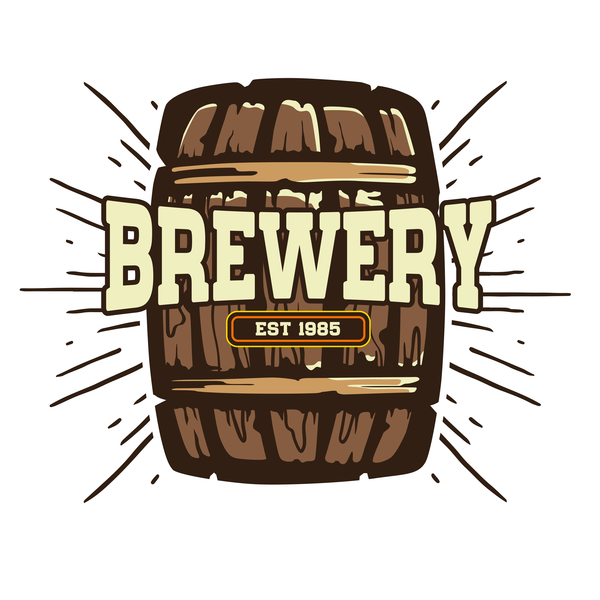 ドラフト ビールのロゴのテンプレート ベクトル  