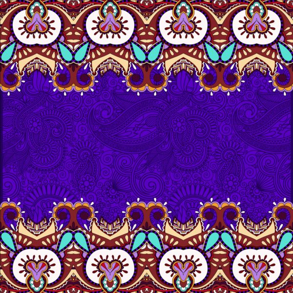 Ethnic ornament pattern seamless border vector 11  