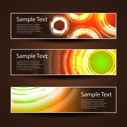 banner design elements abstract vector 04  