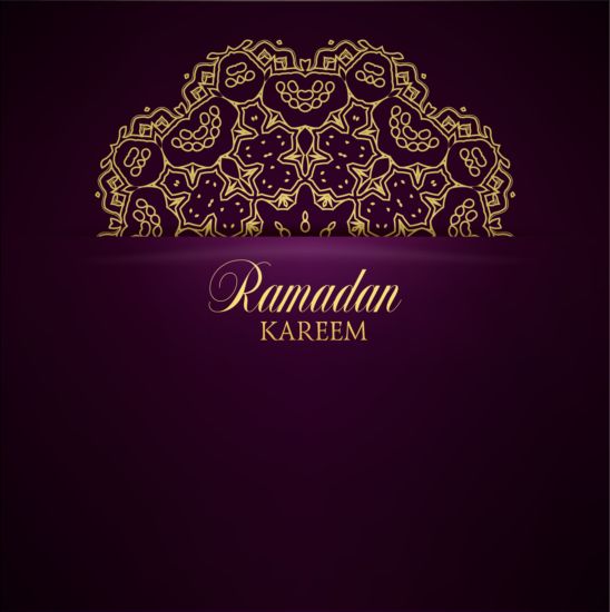 Ramadan kareem purple backgrounds vector set 35  