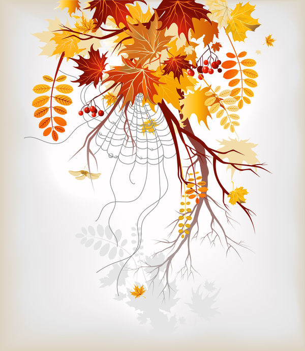 秋の背景イラストベクトル03をリフレッシュ  