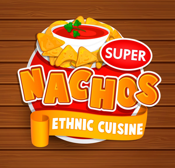 Super nachos sticker vector  