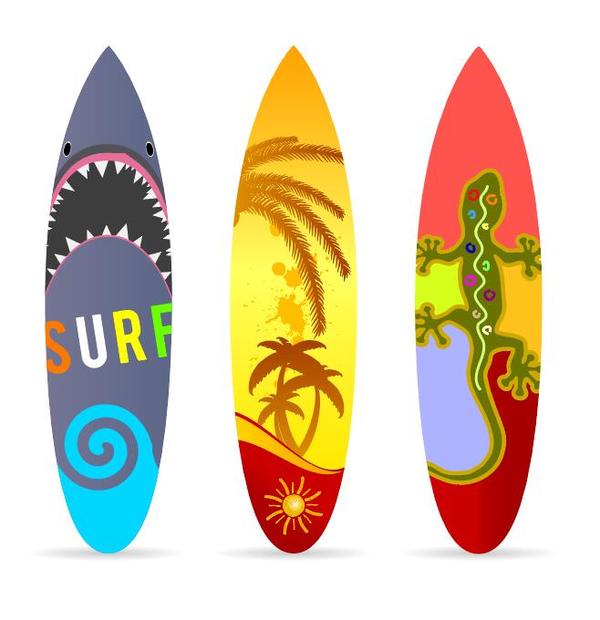 Surf board template vectors 02  
