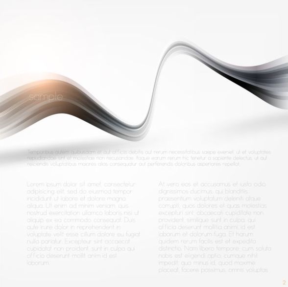 テック波状の抽象的なイラスト ベクター デザイン 10  