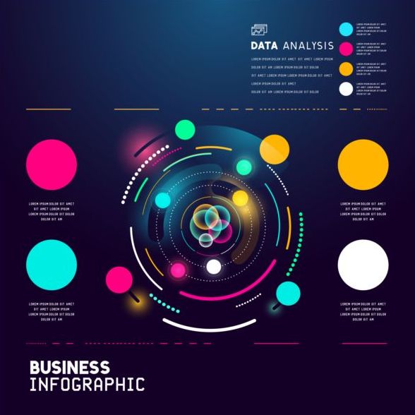 Technical element with business infographic template vector 04  