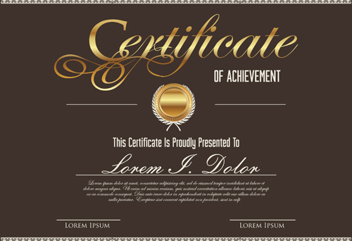 Vector template certificates design graphics 07  