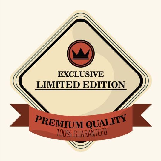 Vintage Premium en kwaliteit label vector 06  
