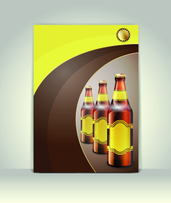 Creative beer poster vector set 03  