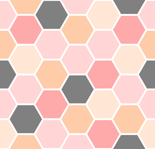 hexagon pattern seamless vector set 02  