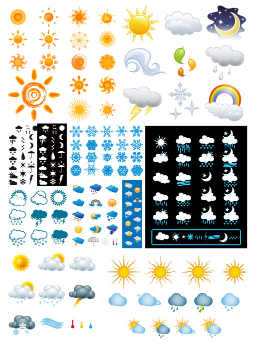 Changes in the weather icon vector  