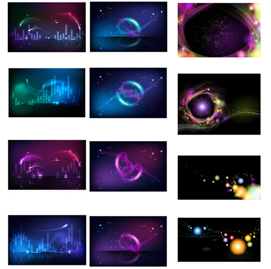 Colorful technology background vector graphics  