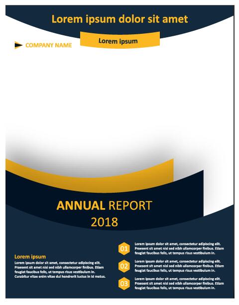 2018 Annual poster template vector 10  