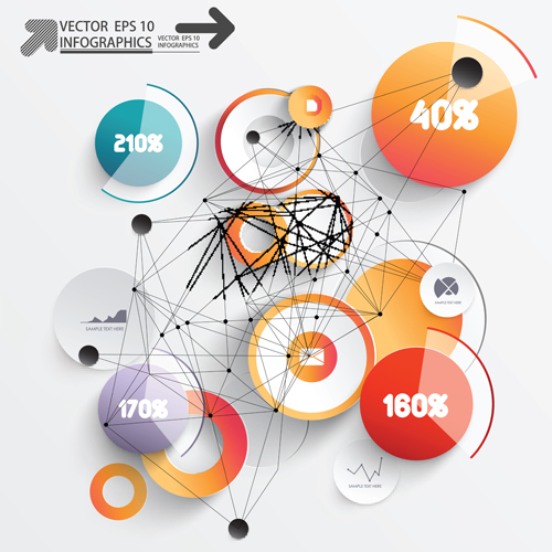 3D Infographics creative vectoe material 02  