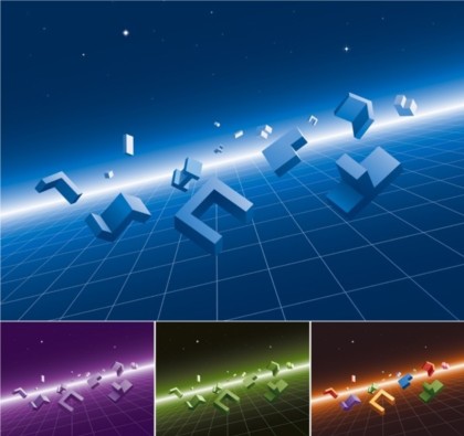 3D space background vector  