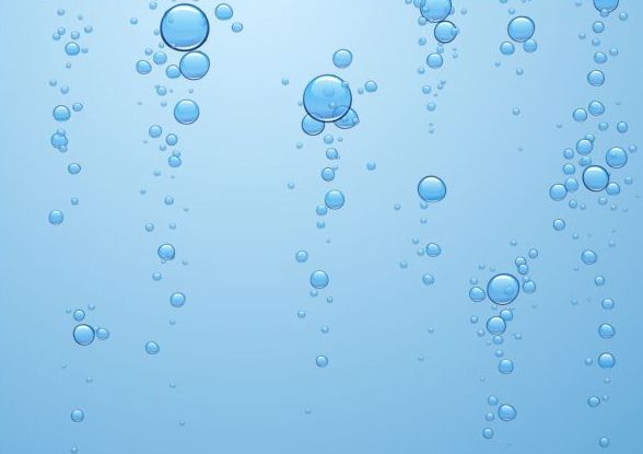 Bubbles with water background vector 05  
