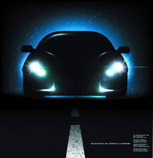 Car Lighting background vector 02  