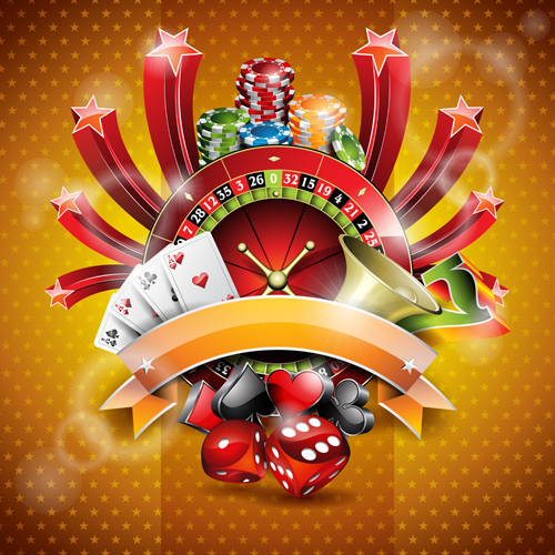 Casino Backgrounds vector 01  