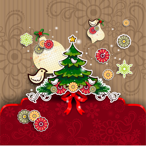 Christmas cute greeting cards design vector 05  