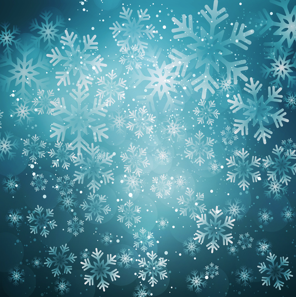 Creative snowflake background vector material 07  