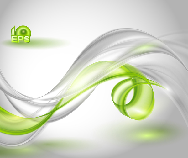 Grüner gewellter transparenter abstrakter Hintergrundvektor 03  