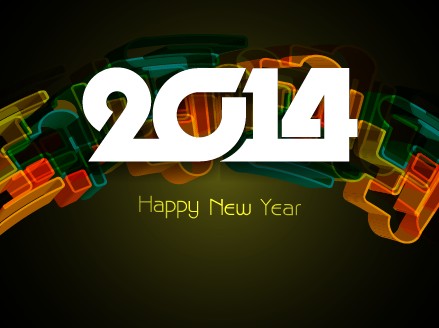 Happy New Year 2014 background creative design 05  