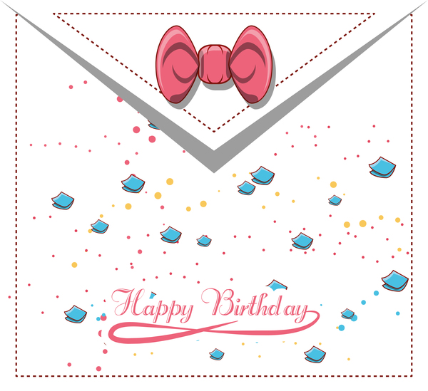 Happy birthday postercard vector material  