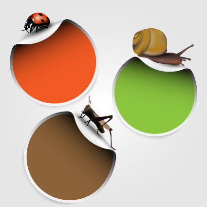 Vivid Insects design element vector 03  