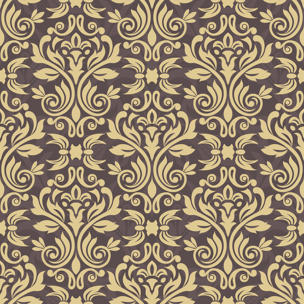 Ornage ornament damask pattern seamless vector 04  