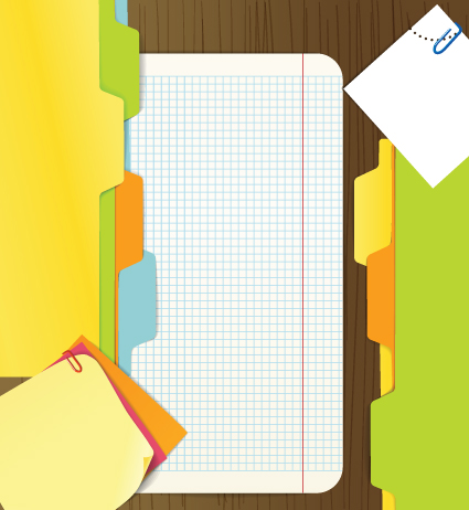 Colored Paper sheets background vector 02  