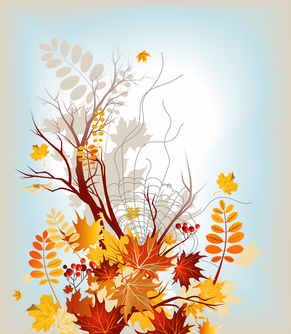 秋の背景イラストベクトル02をリフレッシュ  