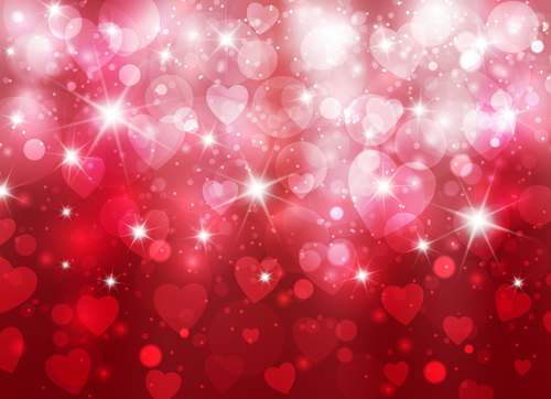 Vector heart Valentine background art 02  