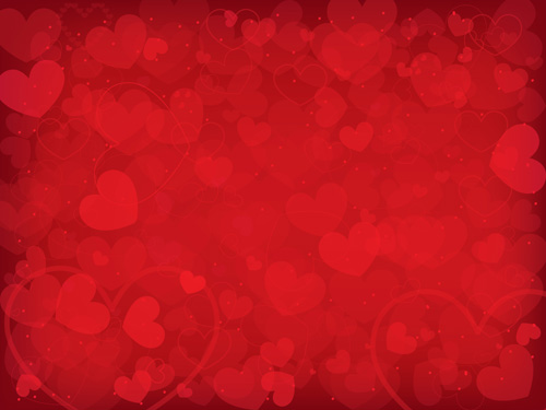 Romantic heart Valentine background free vector 01  
