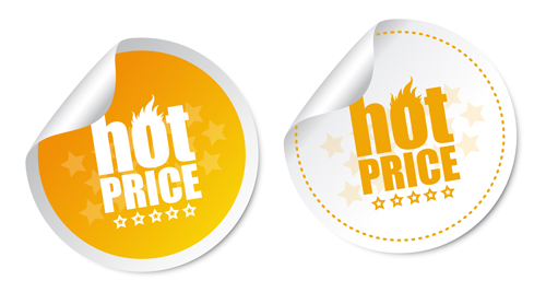 Vector hot price stickers design material 04  