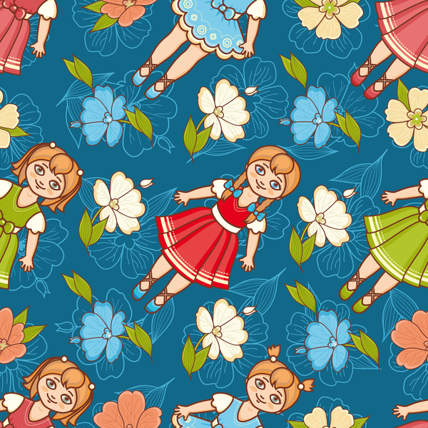 baby seamless pattern with cute toy vectors 16  