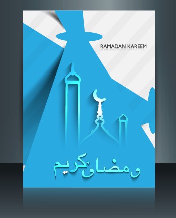 Ramadan Kareem flyer cover vector 03  