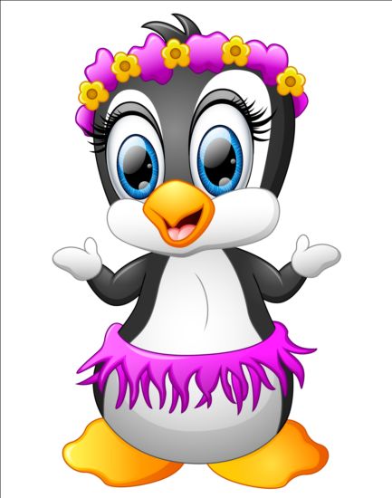 lovely penguin cartoon set vectors 13  