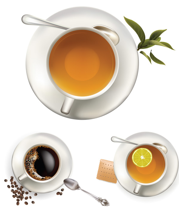 Leisure coffee and tea vector  