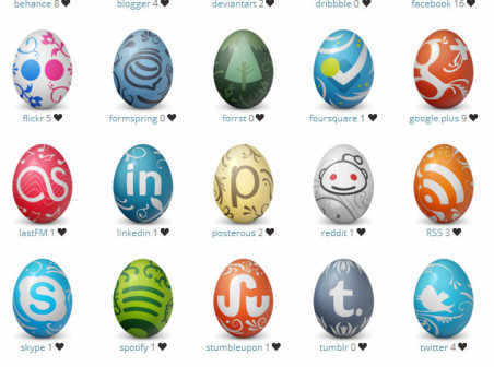 Social Network Easter Eggs icons  