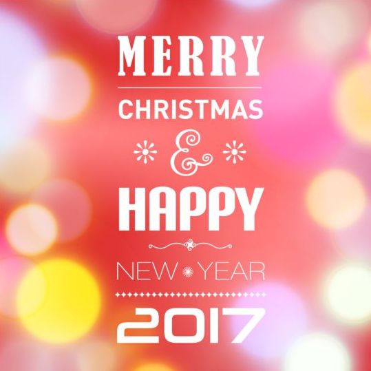 2017 christmas with new year design vector 01  
