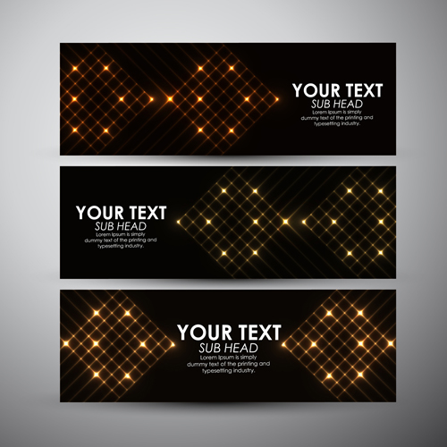 Abstract light vectors banner 04  