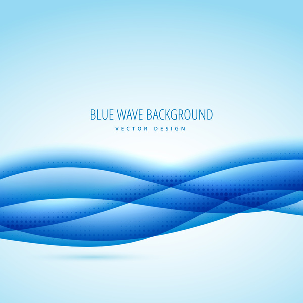 Blaues Wellenhintergrund-Vektordesign  