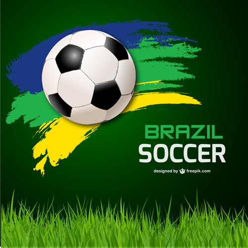 Brazil soccer world cup vector background 01  