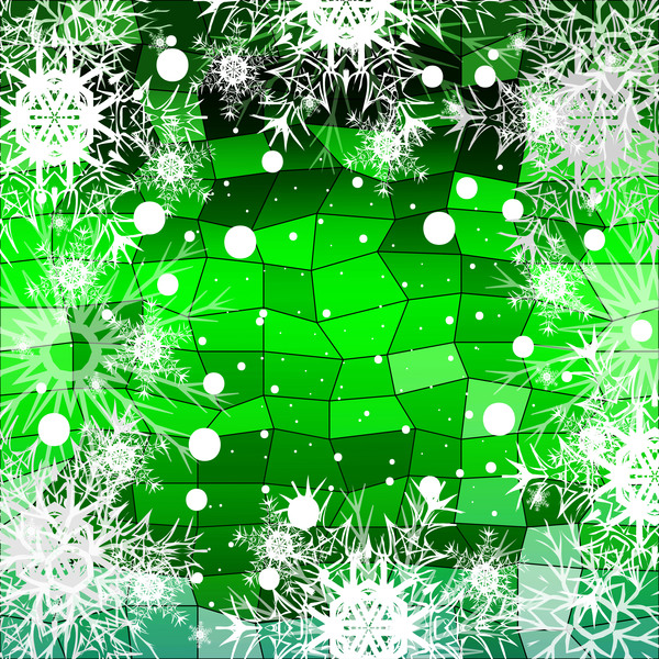 Christmas snö flinga med glänsande polygon bakgrund vektor 17  