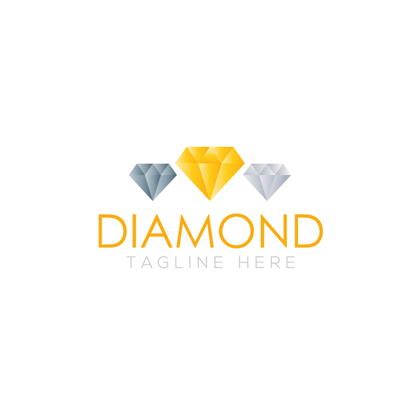 Diamantlogo ontwerp vector set 03  